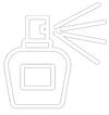 plain white color icon that show strong projection from perfume bottle